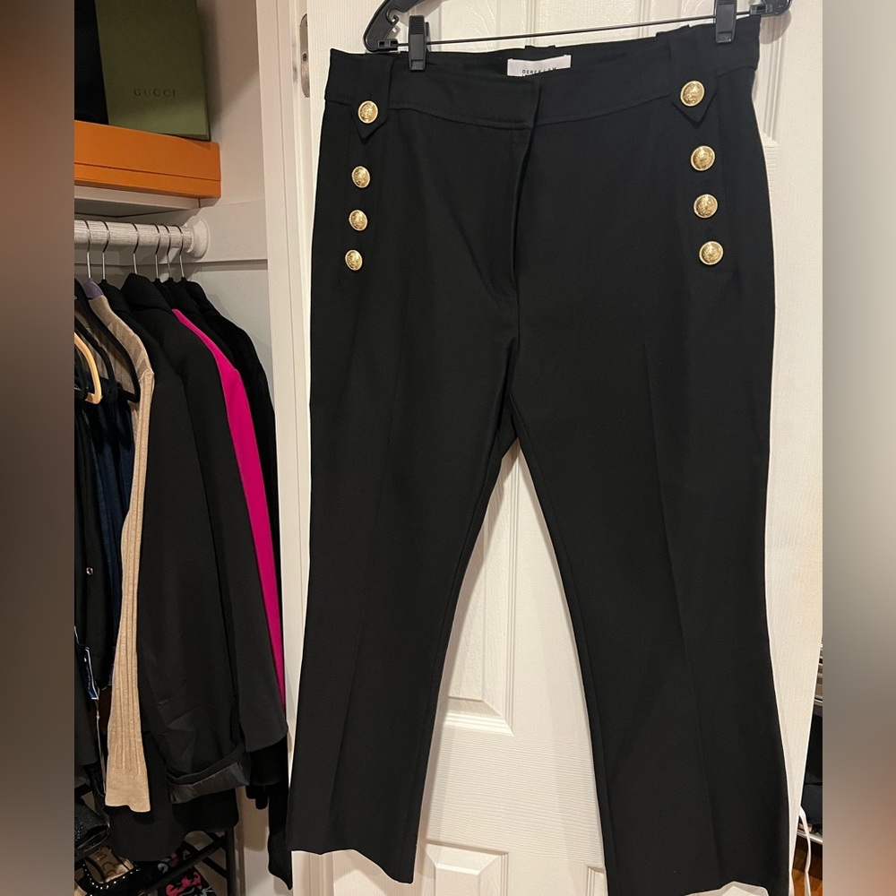 NWT Derek Lam Gold Button Pants